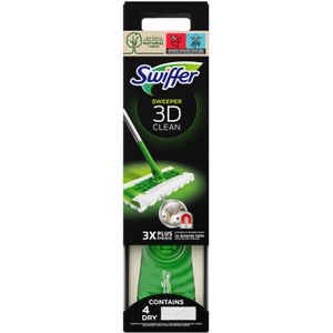 Swiffer 3D Clean vloerreiniger starterskit - incl. 4 droge en 2 vochtige navulling