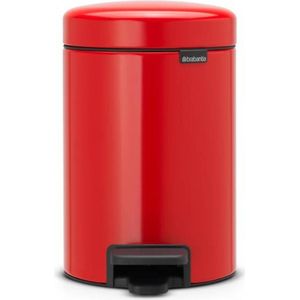 Brabantia newIcon pedaalemmer 3 liter met kunststof binnenemmer - Passion Red