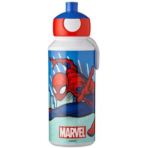 Mepal pop-up drinkfles Campus - 400 ml – Sluit goed af ��– Drinkbeker voor kinderen – Spiderman