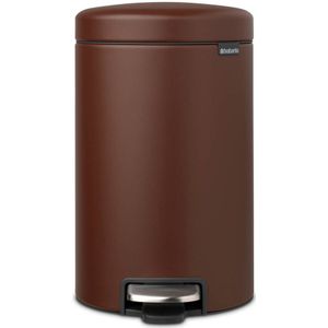 Brabantia NewIcon pedaalemmer 12 liter met kunststof binnenemmer - Mineral Cosy Brown