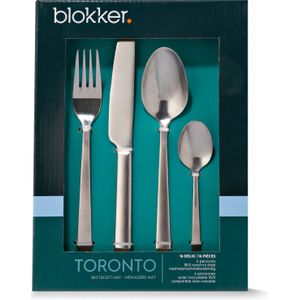 Blokker Toronto bestekset - 16-delig - 4 persoons - mat