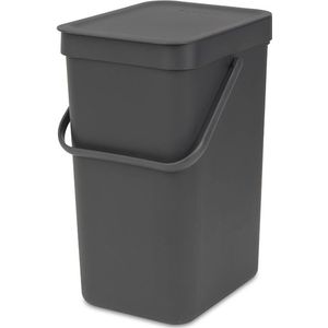 Brabantia Sort & Go afvalemmer 16 liter - Dark Grey