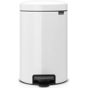 Brabantia newIcon pedaalemmer 12 liter met kunststof binnenemmer - White