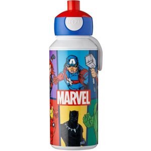 Mepal pop-up drinkfles Campus - 400 ml – Sluit goed af – Drinkbeker voor kinderen – Avengers