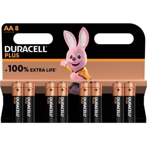 Duracell Alkaline Plus AA Batterijen - 8 stuks