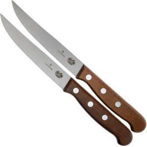 Victorinox Wood 5.1200.12G steakmes, set van 2, straight edge