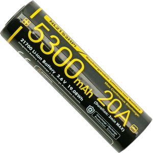 Nitecore NL2153HPi High Drain oplaadbare 21700 Li-ion accu, 5300 mAh