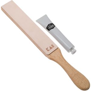 Kai Polishing Strop Set, stropping paddle + polijstpasta