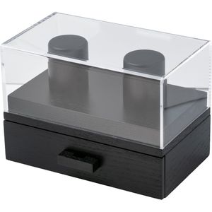 Holme & Hadfield Weekender Watch Display Case I4-Q5I3-XU9T Black, horloge display voor 2 stuks