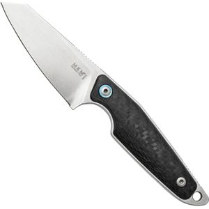 MKM Makro 2 Sheepfoot, Stonewashed Carbonfiber vaststaand mes, Jesper Voxnaes design