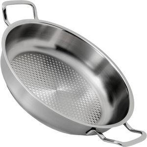 Fissler Original Profi Collection Crispy Serveerpan - Hoogwaardige 28 cm braadpan van 18/10 RVS