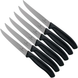 Victorinox SwissClassic 6.7233.6, 6-delige steakmessenset, zwart