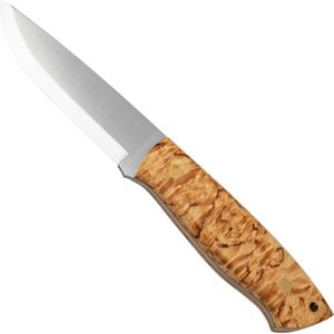 Brisa Trapper 95, N690Co Scandi, Stabilized Curly Birch, vaststaand mes