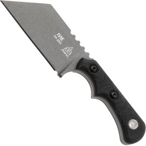 TOPS Knives Ivie IV-01, 1095 Tungsten Cerakote, Black Canvas Micarta, nekmes, Cody Ivie design