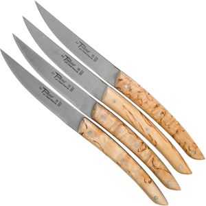 Claude Dozorme Le Thiers steakmesset 4-delig, berkenhout zwart