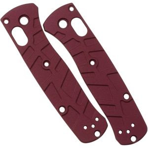 Lex Custom Benchmade Mini Bugout Scales MBUTH320 Turtle Cranberry Frost Titanium, handgreepschalen
