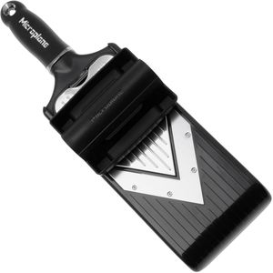 V-rasp slicer/julienne zwart traploos verstelbaar