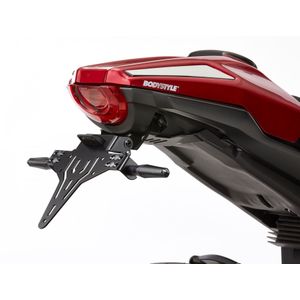 PROTECH kentekenplaathouderset inclusief reflector en plaatverlichting RVS gepoedercoat zwart