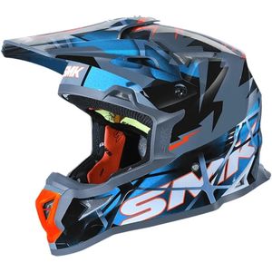 SMK - Allterra Fulmine - Crosshelm - Blauw Grijs