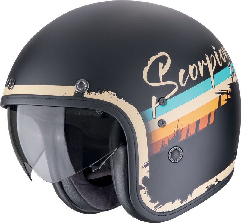 SCORPION - Belfast EVO Adonis - Motorhelm - Zwart - Polycarbonaat