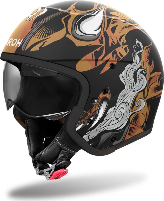 Airoh J110 Oni - Modulaire Helm - Zwart/Oranje
