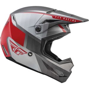 FLY Racing Kinetic Drift Ece Helmet Charcoal Lite Grey Red S - Maat S - Helm