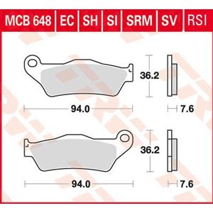 TRW Lucas Sintered voering MCB648SH