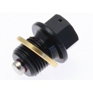 TECNIUM Magnetische aftapplug - zwart aluminium M16x1,5x14