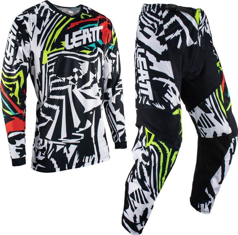 Leatt 3.5 Zebra Motorcross jersey en broek set