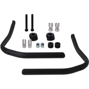 SW-Motech Handguard montageset - Zwart. Voor holle sturen. 22 mm tot 1 inch.