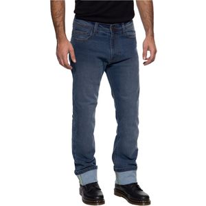 King Kerosin Kustombuilt Blue Motorfiets textiel broek