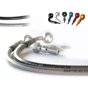 TECNIUM Luchtvaartslang SPEEDBRAKES rvs/rode fitting