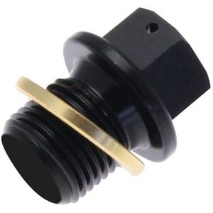 TECNIUM Aftapplug - zwart aluminium M19x1,5x14