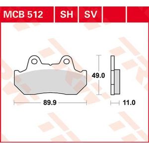 TRW Lucas Brake voering MCB512