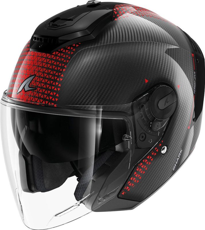 Shark - RS Jet Carbon - Open Helm - Zwart - Koolstofvezel