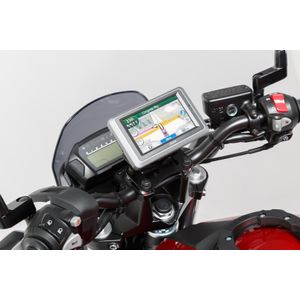 SW-Motech GPS mount voor stuur - Zwart. BMW / Honda / Suzuki modellen.