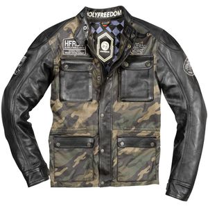 HolyFreedom Quattro Camo Motorfiets lederen/textiel jas
