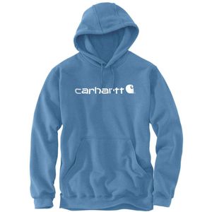 Carhartt - Signature Logo Midweight Hoodie - Groenblauw - Heren Sweatshirt