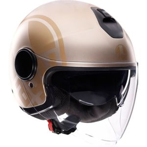 AGV - Eteres Sirolo - Open Face Helm - Mat Wit - Gouden Details