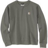 Carhartt - Women French Terry Crewneck - Trui - Dusty Olive - Katoen en TENCEL Lyocell