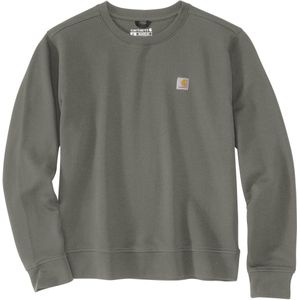 Carhartt - Women French Terry Crewneck - Trui - Dusty Olive - Katoen en TENCEL Lyocell