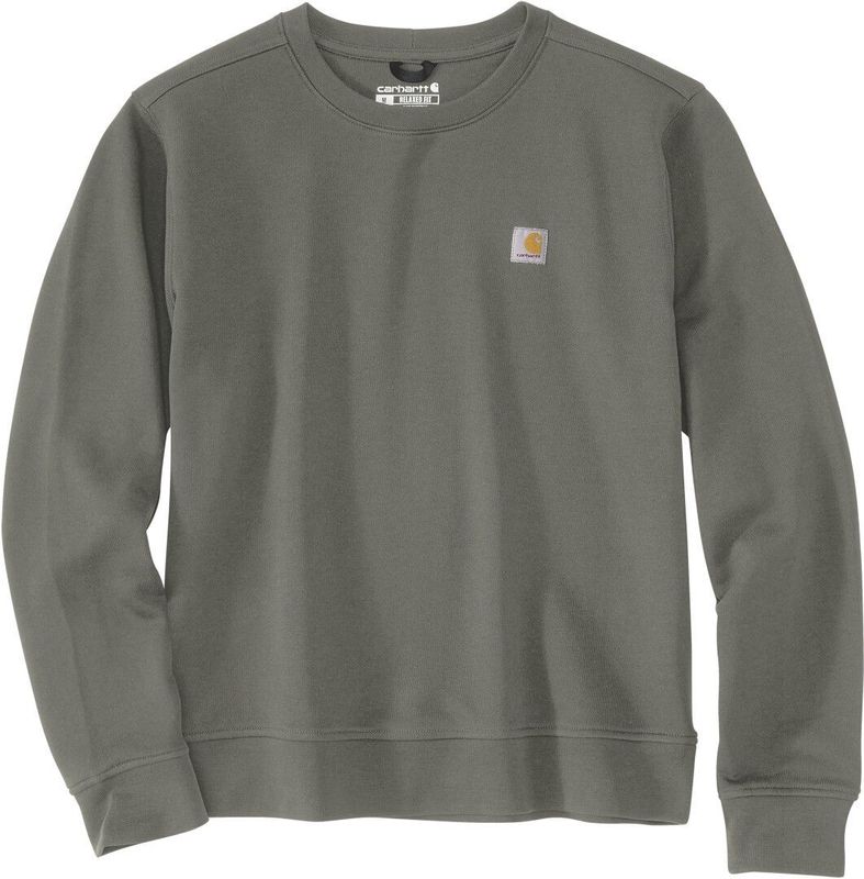 Carhartt - Women French Terry Crewneck - Trui - Dusty Olive - Katoen en TENCEL Lyocell