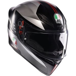 AGV - K1S - Integraalhelm - Mat Zwart Rood - ECE22.06 Keuring