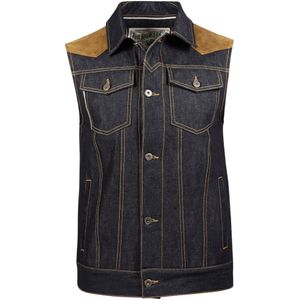 Rokker Mixed Vest Denim