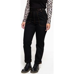 Queen Kerosin 50´s Vintage Fit Black Dames Jeans