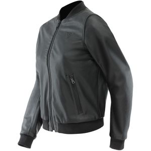 Accento - Perf. Leather Jacket WMN - Motorjack - Zwart - Rundleer