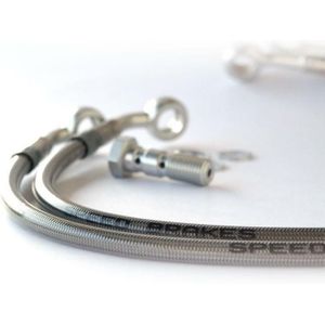 TECNIUM Luchtvaartslang SPEEDBRAKES rvs/blauwe fitting