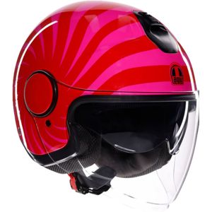 AGV - Eteres - Open Face Helm - Rood/Roze - Hoogwaardige Materialen