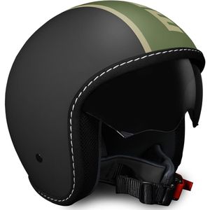 MOMODESIGN - Blade Jet - Helm - Zwart Mat - Militaire Groen