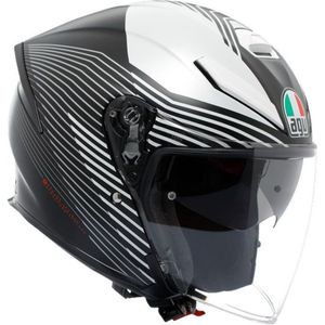 AGV - K5 Jet Evo Control - Jet Helm - Zwart - Kunststof